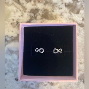 Pandora Infinity Stud Earrings NEW and Infinity Ring